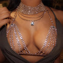 Luxury Crystal Bikini Bra Chest Belly Body Chains