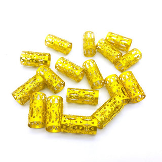 Buy golden-100pcs 100pcs/Bag 15mm Mix Color Beads Hair Beads