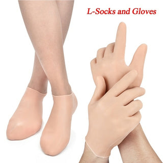 Buy l-socks-and-gloves 1 Pair Feet &amp; Hand Care Socks Gloves Moisturizing Silicone Gel Socks