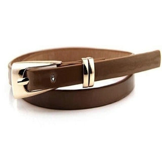 Buy dark-coffee Candy Colors Leather Belt