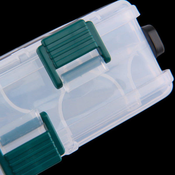 10 Compartment Transparent Plastic Portable Size