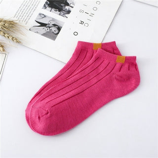 Buy 5-pairs-hot-pink 5 pairs Ankle Socks Set