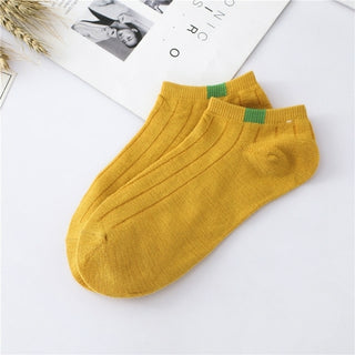 Buy 5-pairs-yellow 5 pairs Ankle Socks Set