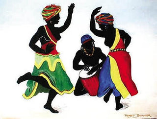 Ebony Dancers 1 Art Print