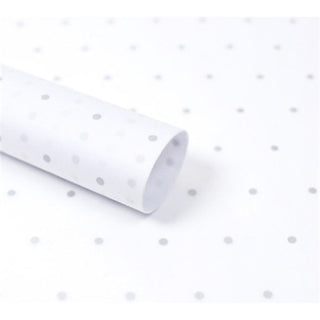 Buy silver-dot-white 50*70 Cm Gift Wrapping Paper