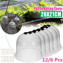 12/6pcs 10" Reusable Plastic Greenhouse Garden Cloche Dome Plant