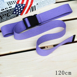 Buy purple 120cm Casual Fashion Black Canvas Belt