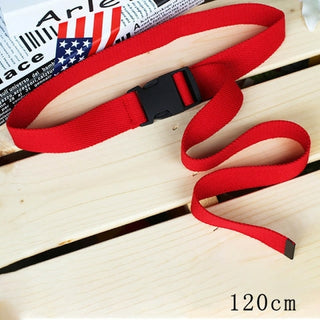 Buy red 120cm Casual Fashion Black Canvas Belt
