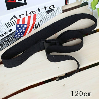Buy black 120cm Casual Fashion Black Canvas Belt