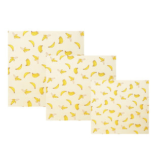 Buy 3pcs-banana Beeswax Food Wrap Reusable Eco-Friendly Food Cover Sustainable Seal Tree Resin Plant Oils Storage Snack Wraps