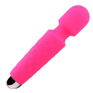 Buy pink 20 Modes Powerful AV Vibrators Rechargeable Magic Wand Massager Clit Massage Female Masturbation Silent Adult Sex Toys for Women