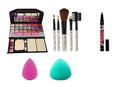 Makeup kit + 5 pcs Makeup Brush + 2 pc Blender Puff And Eyeliner pen Combo