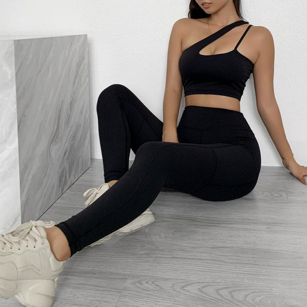 Sportwear Women Yoga Sets Fitness Wear 2peice Suits High Waist Legging Top Bra Gym Running Clothing Outfit Sport Suit,LF211