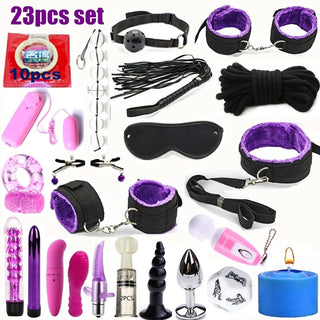 Buy 23pcs-set 23pcs Sexy Lingerie Nylon Bondage Sex Toy Exotic Set