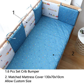Buy car-6-plus-1 Cotton Soft Bumpers in the Crib for Baby Room
