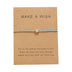 10 * 7.5 Cm Wishing Card Sticker Adjustable Fabric Bracelet - Webster.direct