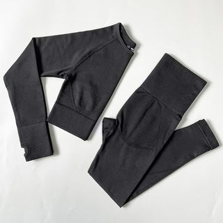 Buy shirts-pants-black 2/3/4PCS Seamless Women Yoga Set Workout Sportswear Gym Clothes