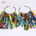 Ankara African Cloth Fabric Earrings