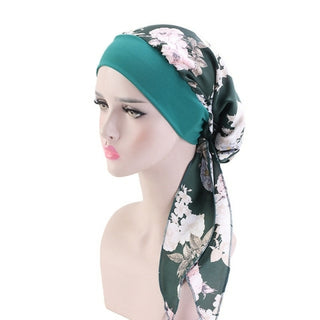 Buy red 2020 NEW Women muslim fashion hijab cancer chemo flower print hat