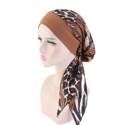 2020 NEW Women muslim fashion hijab cancer chemo flower print hat