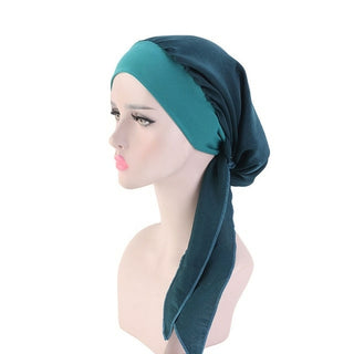 Buy cyan 2020 NEW Women muslim fashion hijab cancer chemo flower print hat
