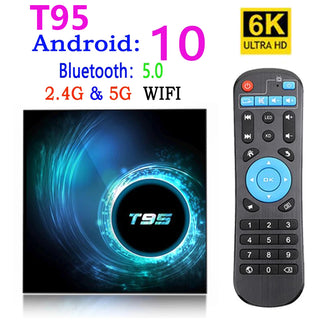 2020 new Original T95 TV Box Android 10.0 Youtube HD TV Box 6K Android