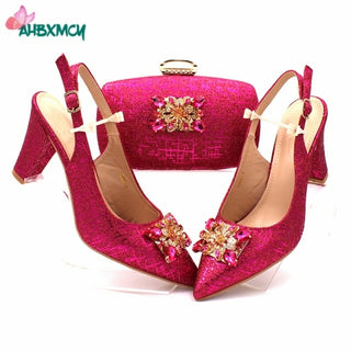 Buy fuchsia INS Shoes and Bag