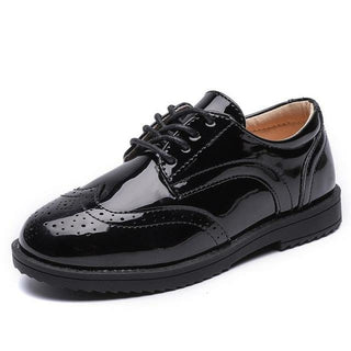Buy black001 2021 New Boys School Leather Shoes For Kids Student Performance