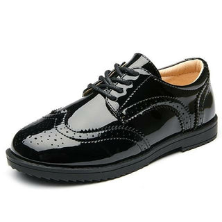 Buy black 2021 New Boys School Leather Shoes For Kids Student Performance