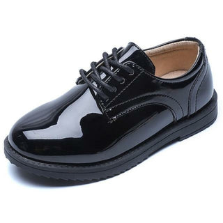 Buy black002 2021 New Boys School Leather Shoes For Kids Student Performance