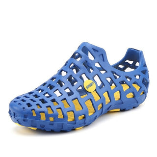 Buy blue 2021Summer Water Shoes Men Breathble Hollow Beach Sandals Upstream