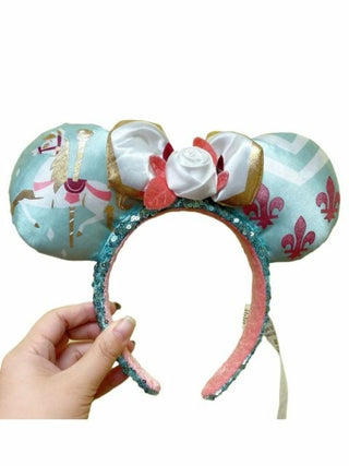 Buy navy-blue 2022 Disney Mickey Ears Headband Firework Headband with Castle Peter