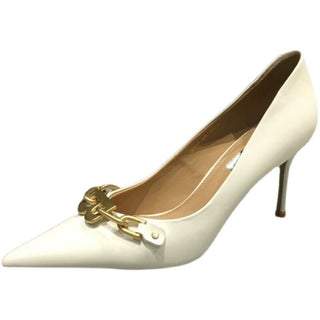 Buy white 2022 NEW Women High Heel Pumps Pointed Toe Genuine Leather Party Shoes