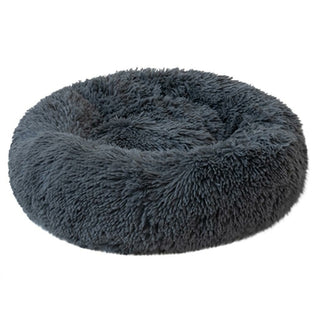 Buy dark-gray Pet Dog Bed Comfortable Donut Cuddler Round Dog Kennel Ultra Soft