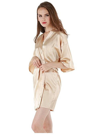 Buy as-the-photo-show17 Large Size Satin Night Robe