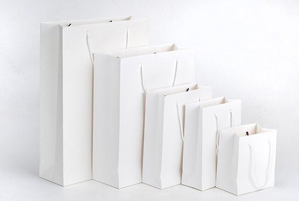10 Pcs Kraft Shopping Paper Bags Custom Gift Packing