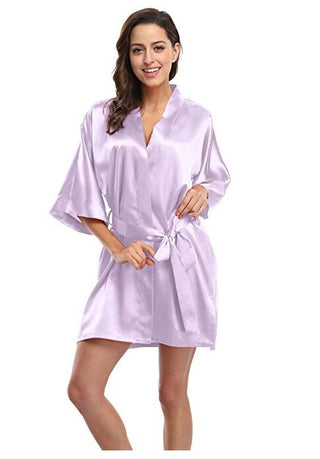 Buy as-the-photo-show9 Large Size Satin Night Robe
