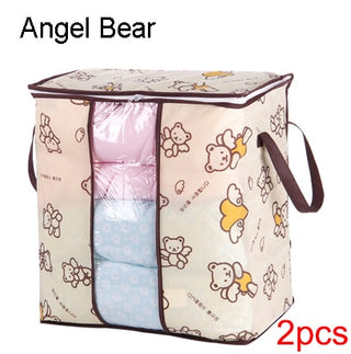 Buy angel-bear-2pcs Non-Woven Portable Clothes Storage Bag