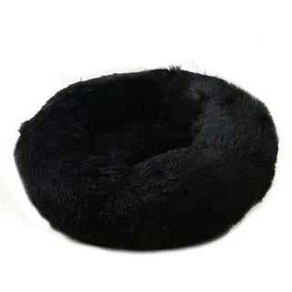Buy black Pet Dog Bed Comfortable Donut Cuddler Round Dog Kennel Ultra Soft