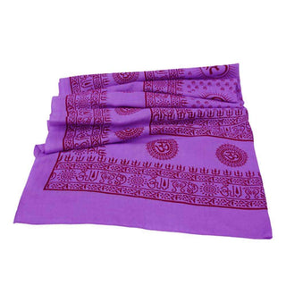 Buy purple OM Mantra Meditation Yoga Prayer Shawl
