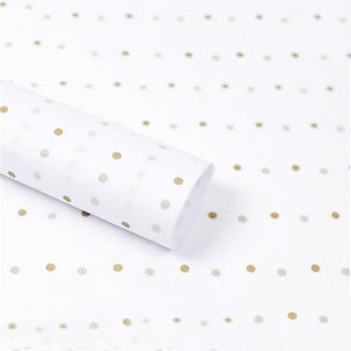 Buy gold-dot-white 50*70 Cm Gift Wrapping Paper