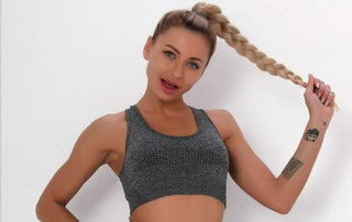 Buy khaki 2pcs/set Vital Sport Suit Yoga Set Women vest bra Gym Workout Long
