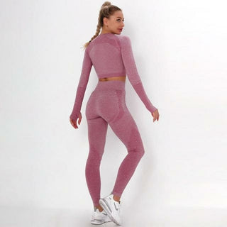 Buy auburn 2pcs/set Vital Sport Suit Yoga Set Women vest bra Gym Workout Long