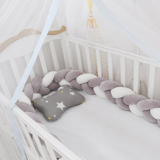 Buy gray-gray-white 3M Baby Bed Bumper Braid