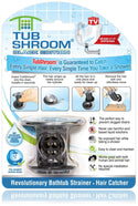 TubShroom® (Black Chrome) the Hair Catcher That Prevents Clogged Tub Drains