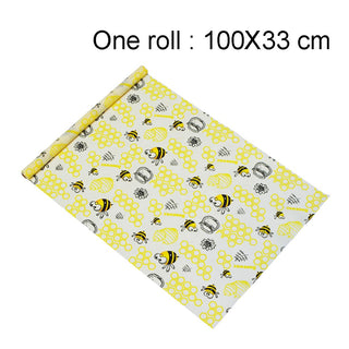 Buy 1-roll-eye-bee Beeswax Food Wrap Reusable Eco-Friendly Food Cover Sustainable Seal Tree Resin Plant Oils Storage Snack Wraps