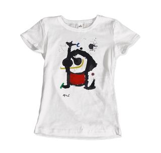 Buy white Joan Miro Bethsabee 1972 Artwork T-Shirt