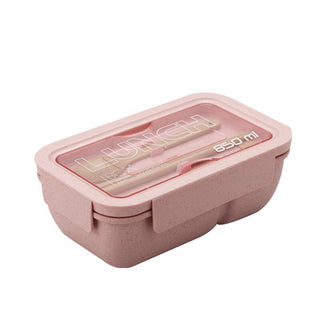 Buy pink 850ml Wheat Straw Lunch Box Healthy Material Bento Boxes