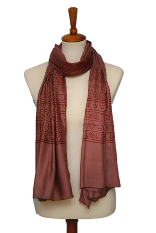 Buy marsala-marsala-enriches-our-minds-bodies-and-souls-with-its-naturally-robust-earthy-red-color OM Yoga Meditation Mantra Prayer Shawl - Large