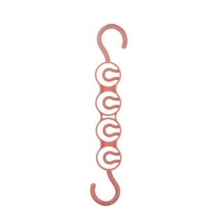 Buy pink-33cm-long 5 Circle Hanger Organizer Anti Slip Buckle Clothes